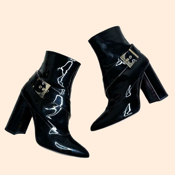 Chloe Gosselin Patent Leather Boots - Picture 1 of 9